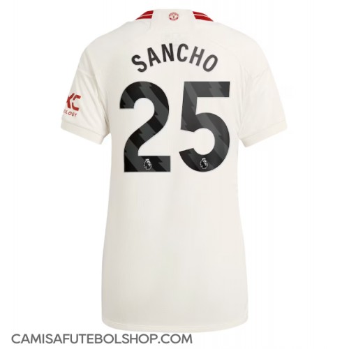 Camisa de time de futebol Manchester United Jadon Sancho #25 Replicas 3º Equipamento Feminina 2023-24 Manga Curta